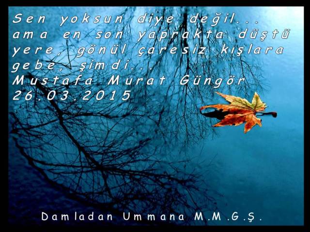 sen yoksun diye değil