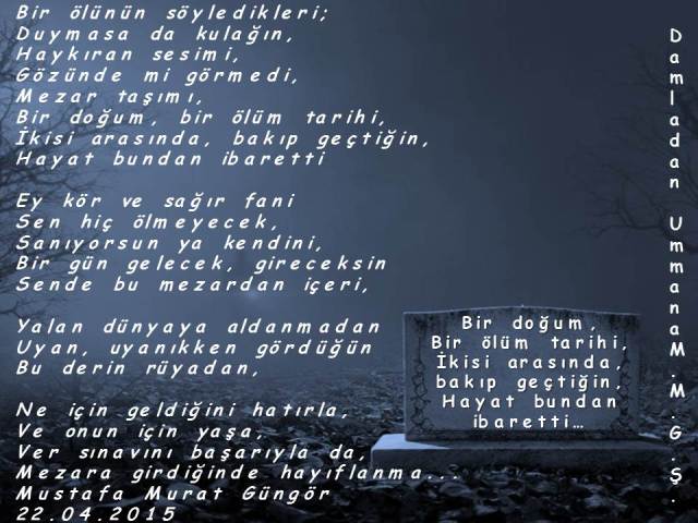 bir ölünün söyledikleri