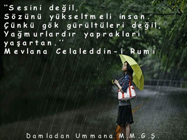 Mevlana Sesii değil sözünü